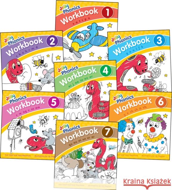 Jolly Phonics Workbooks 1-7: in Precursive Letters (British English edition) Sue Lloyd 9781844146581 Jolly Learning Ltd - książka