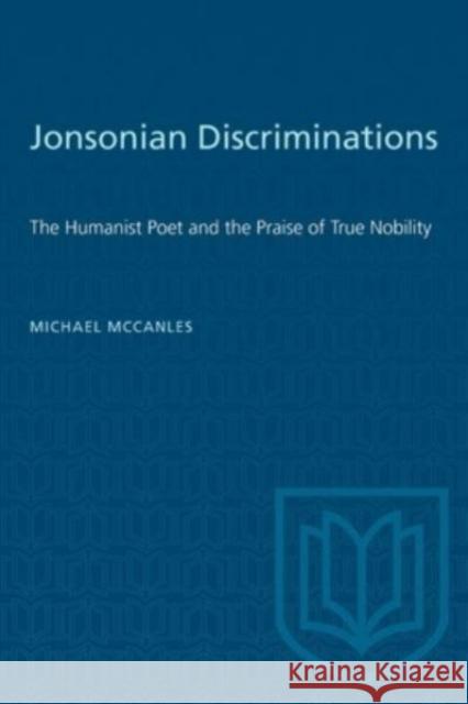 JONSONIAN DISCRIMINATIONS HUMANIST POP  9781487578671 TORONTO UNIVERSITY PRESS - książka