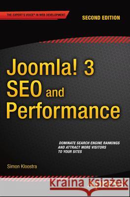 Joomla! 3 Seo and Performance Kloostra, Simon 9781484211250 Springer - książka