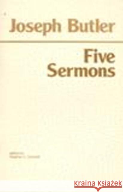 Joseph Butler: Five Sermons Joseph Butler 9780915145614 HACKETT PUBLISHING CO, INC - książka