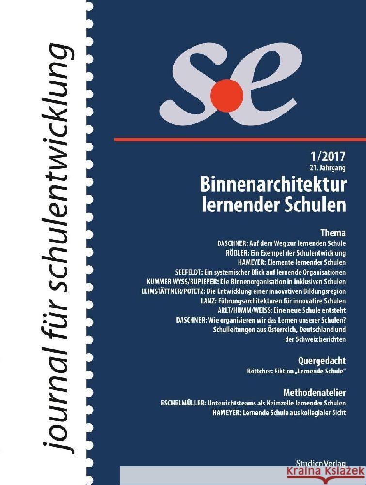 journal für schulentwicklung 1/2017  9783706556194 Studienverlag - książka