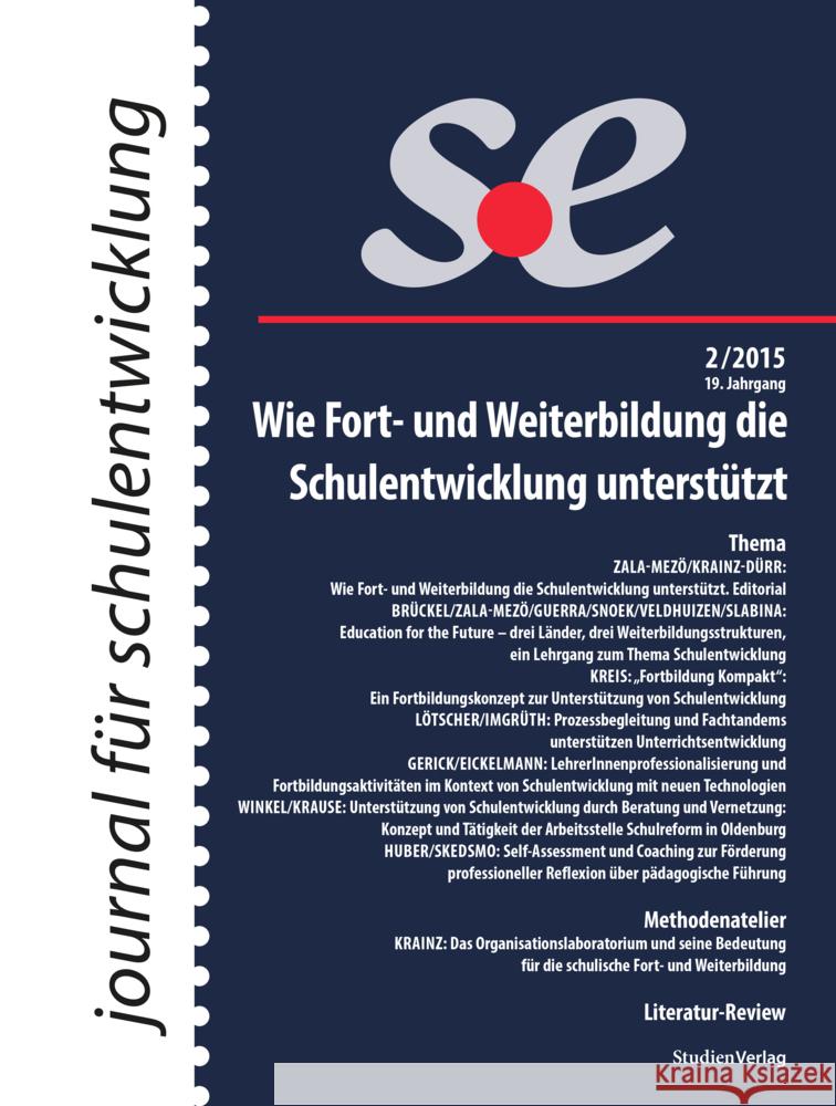 journal für schulentwicklung 2/2015  9783706554381 StudienVerlag - książka