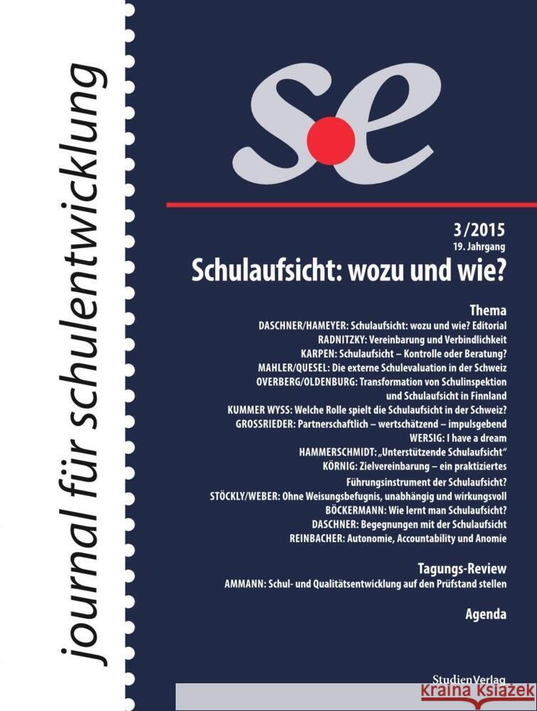 journal für schulentwicklung 3/2015  9783706554398 StudienVerlag - książka
