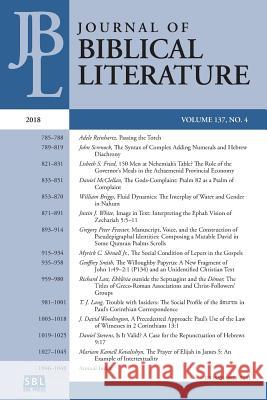 Journal of Biblical Literature 137.4 (2018) Adele Reinhartz 9780884143925 SBL Press - książka