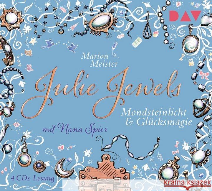 Julie Jewels - Mondsteinlicht und Glücksmagie, 4 Audio-CDs : Lesung mit Musik mit Nana Spier (4 CDs), Lesung. CD Standard Audio Format Meister, Marion 9783742404022 Der Audio Verlag, DAV - książka