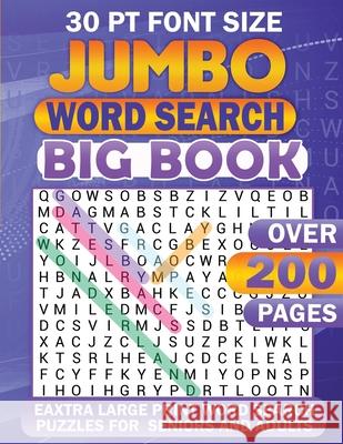 Jumbo Word Search: Big Book 30 Pt Font Size Fairyland Books 9781998058556 Fairyland Books - książka