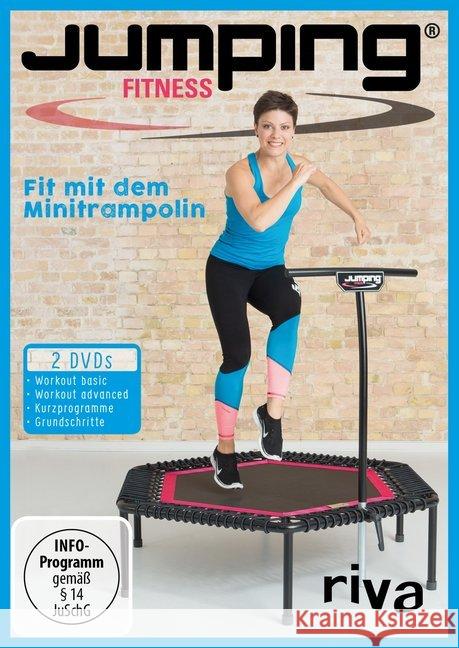 Jumping Fitness - cardio & circuit. Vol.1, 2 DVDs : Fit mit dem Minitrampolin. 2 Workouts à 45 Minuten plus Kurzprogramme. DE Westphal, Antonia 9783742302465 riva Verlag - książka