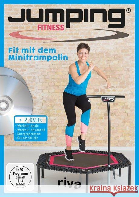Jumping Fitness, m. 2 DVDs : Fit mit dem Minitrampolin.. Workout Basic, Wokrout advanced, Kurzprogramme, Grundschritte Westphal, Antonia 9783742304698 Riva - książka