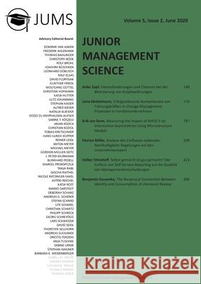 Junior Management Science, Volume 5, Issue 2, June 2020 Junior Management Science E V 9783346218377 Grin Verlag - książka
