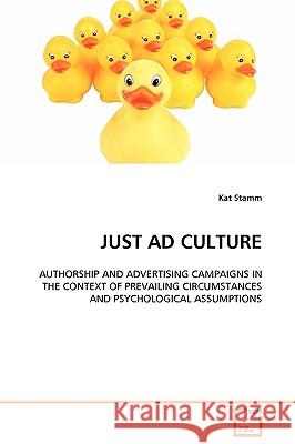 Just Ad Culture Kat Stamm 9783639114263 VDM Verlag - książka