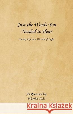 Just the Words You Needed to Hear: Facing Life as a Warrior of Light Warrior 1023 9781973651611 WestBow Press - książka