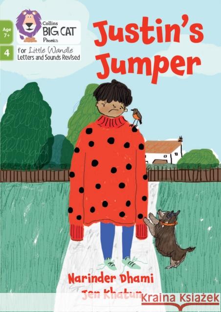 Justin's Jumper: Phase 4 Set 1 Narinder Dhami 9780008668587 HarperCollins Publishers - książka