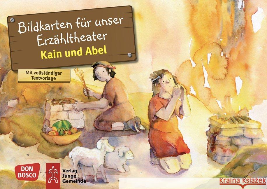 Kain und Abel. Kamishibai Bildkartenset : Entdecken - Erzählen - Begreifen: Kinderbibelgeschichten Hartmann, Frank 4260179515156 Don Bosco Medien - książka