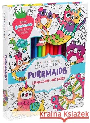 Kaleidoscope Coloring: Purrmaids, Llamacorns, and More! [With Marker] Editors of Silver Dolphin Books 9781684126507 Silver Dolphin Books - książka