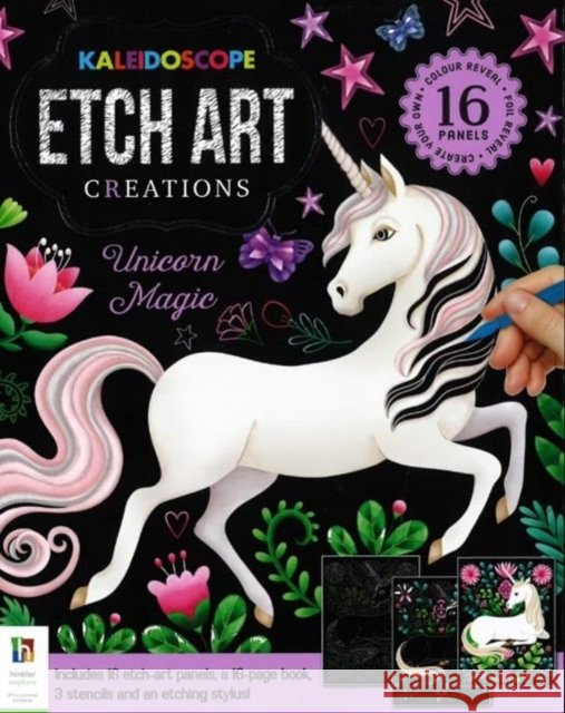 Kaleidoscope Etch Art Creations Unicorn Magic Hinkler Pty Ltd 9781488916342 Hinkler Books - książka