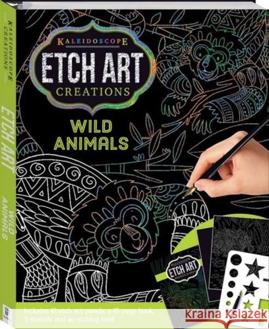 Kaleidoscope Etch Art Creations: Wild Animals Hinkler Pty Ltd 9781488933134 Hinkler Books - książka