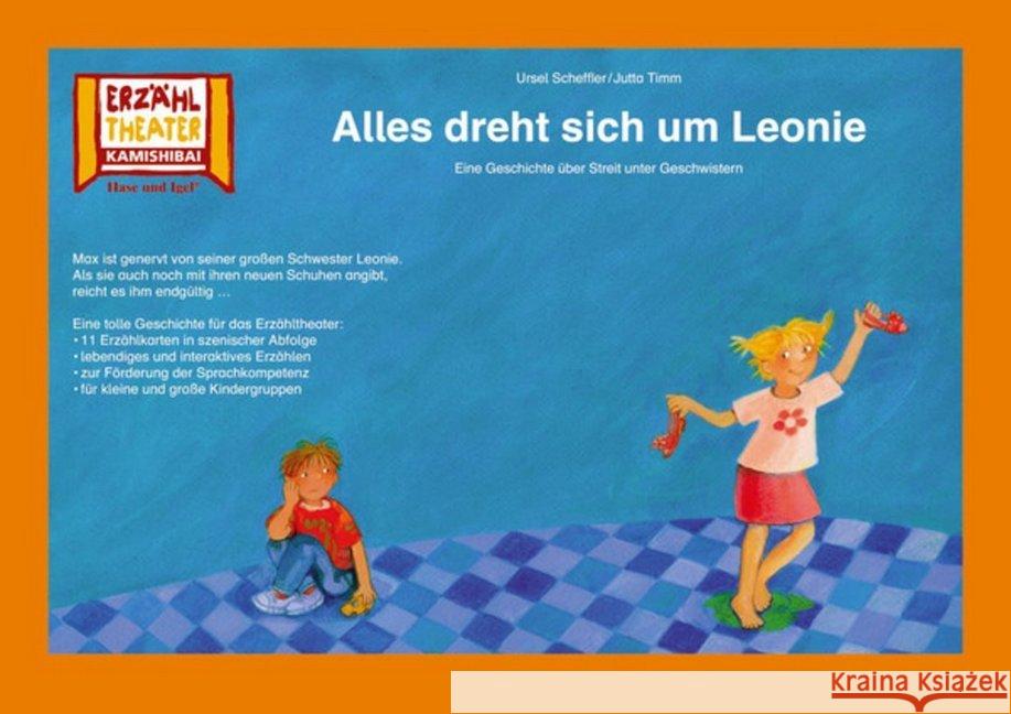 Kamishibai: Alles dreht sich um Leonie : Eine Geschichte über Streit unter Geschwistern. 11 Bildkarten für das Erzähltheater Scheffler, Ursel 4260505830830 Hase und Igel - książka