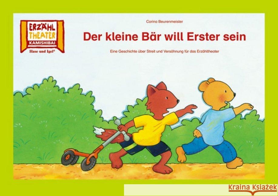 Kamishibai: Der kleine Bär will Erster sein : 7 Bildkarten für das Erzähltheater Beurenmeister, Corina 4260505830595 Hase und Igel - książka