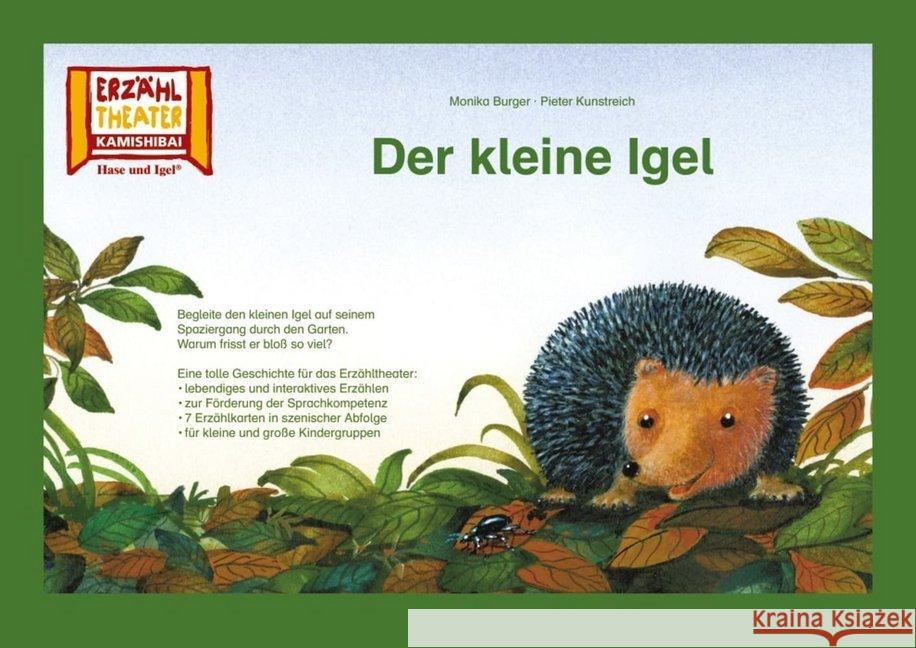 Kamishibai: Der kleine Igel : 7 Bildkarten für das Erzähltheater Burger, Monika 4260505830137 Hase und Igel - książka
