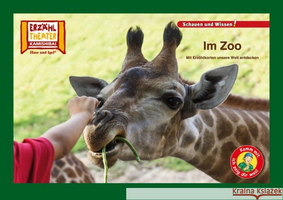 Kamishibai: Im Zoo : Mit Erzählkarten unsere Welt entdecken. 10 Fotobildkarten für das Erzähltheater  4260505830649 Hase und Igel - książka