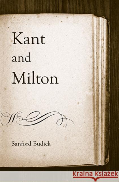 Kant and Milton Sanford Budick 9780674050051 Harvard University Press - książka