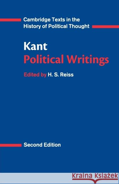 Kant: Political Writings H S Reiss 9780521398374  - książka