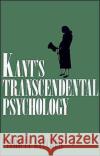 Kant's Transcendental Psychology Patricia Kitcher 9780195085631 Oxford University Press