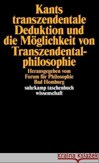 Kants transzendentale Deduktion und die Möglichkeit von Transzendentalphilosophie  9783518283233 Suhrkamp - książka