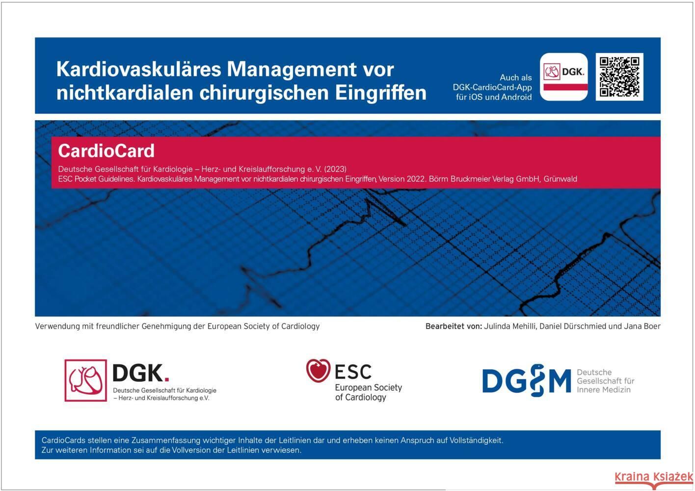 Kardiovaskuläres Management vor nichtkardialen chirurgischen Eingriffen  9783898626750 Börm Bruckmeier - książka