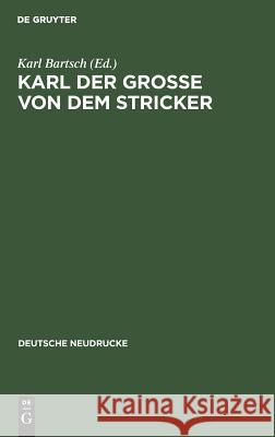 Karl der Große von dem Stricker  9783110002584 De Gruyter - książka