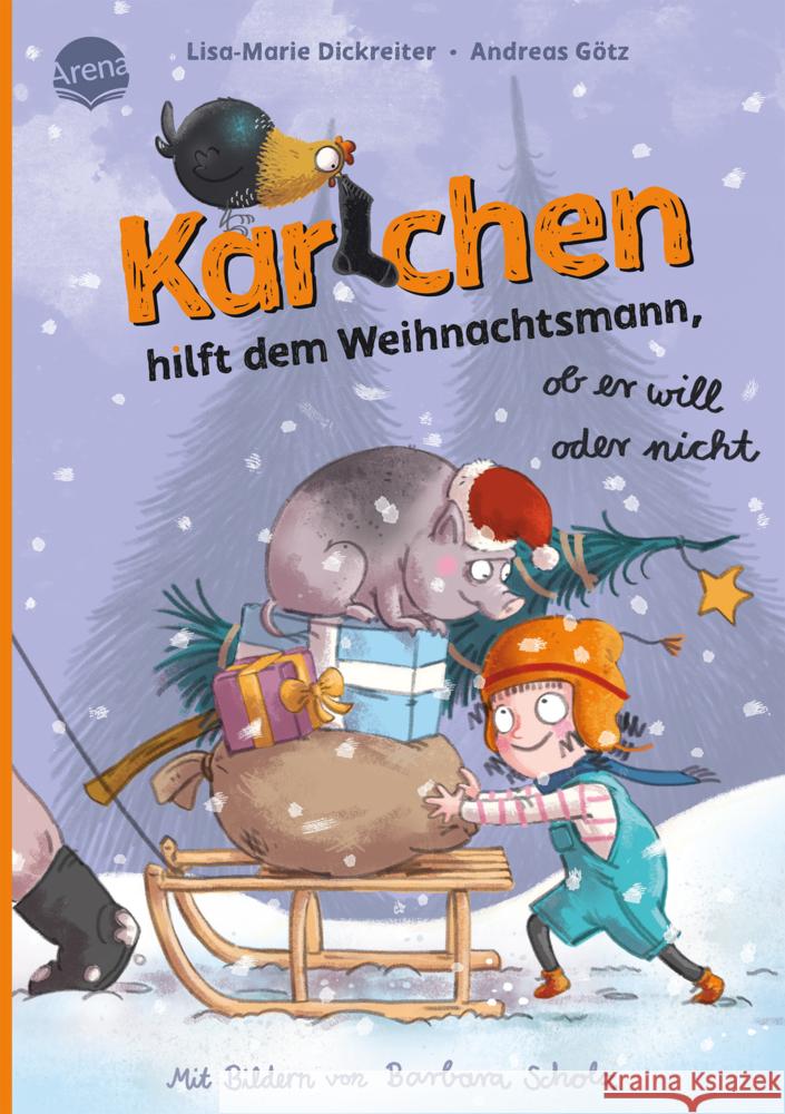Karlchen hilft dem Weihnachtsmann - ob er will oder nicht (3) Dickreiter, Lisa-Marie, Götz, Andreas 9783401721675 Arena - książka