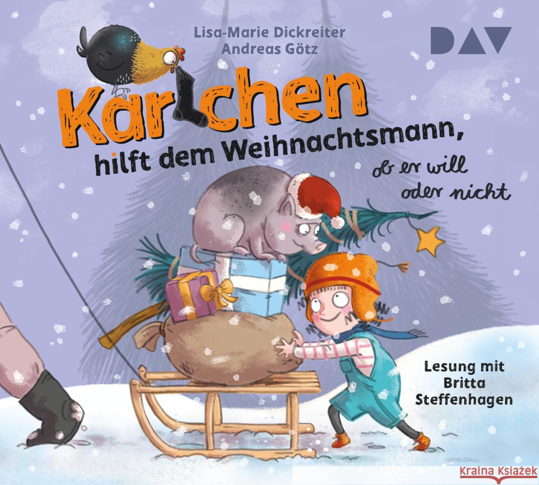 Karlchen hilft dem Weihnachtsmann, ob er will oder nicht, 4 Audio-CD Dickreiter, Lisa-Marie, Götz, Andreas 9783742435972 Der Audio Verlag, DAV - książka