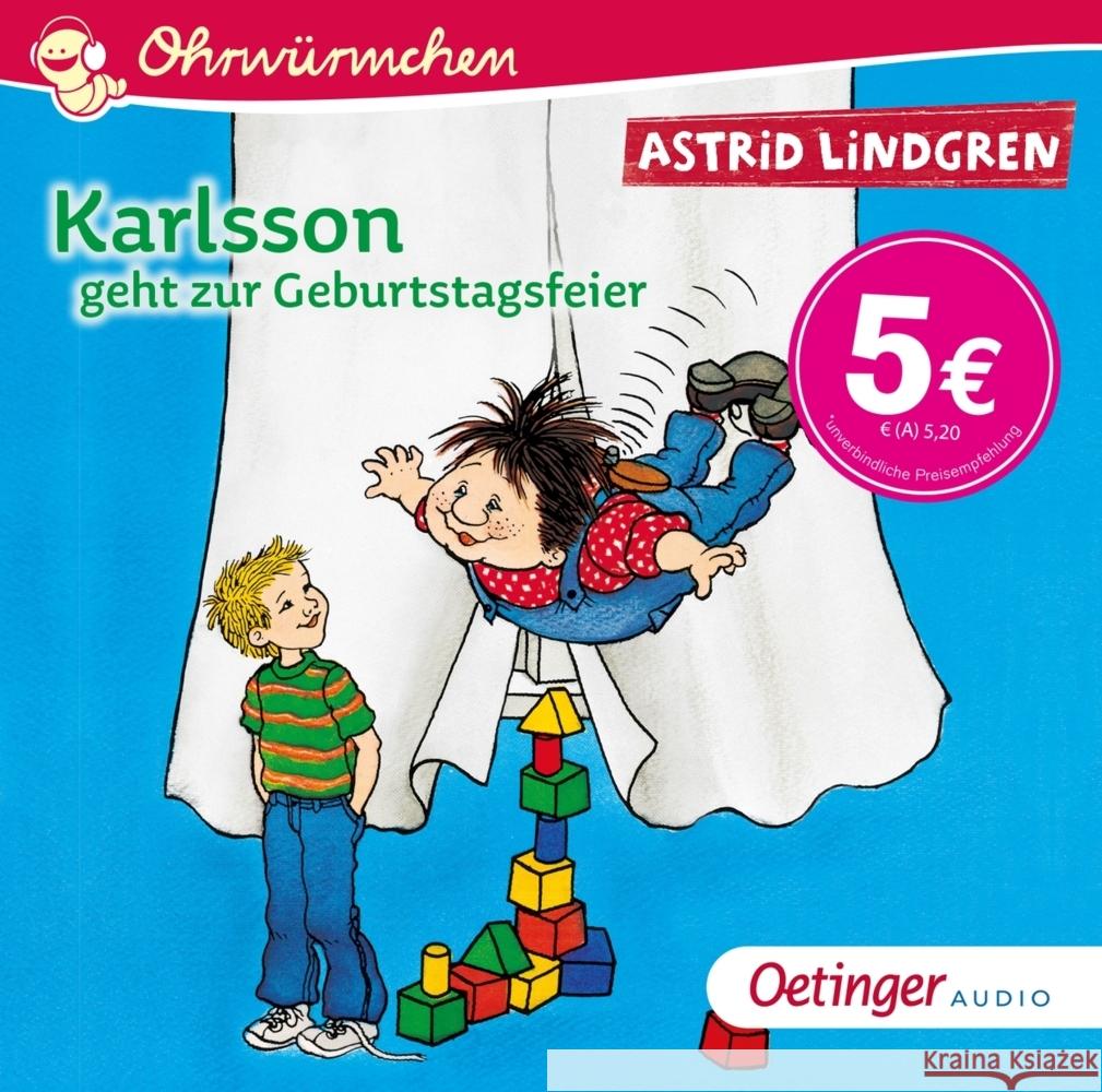 Karlsson geht zur Geburtstagsfeier, 1 Audio-CD Lindgren, Astrid 9783837392661 Oetinger Media - książka