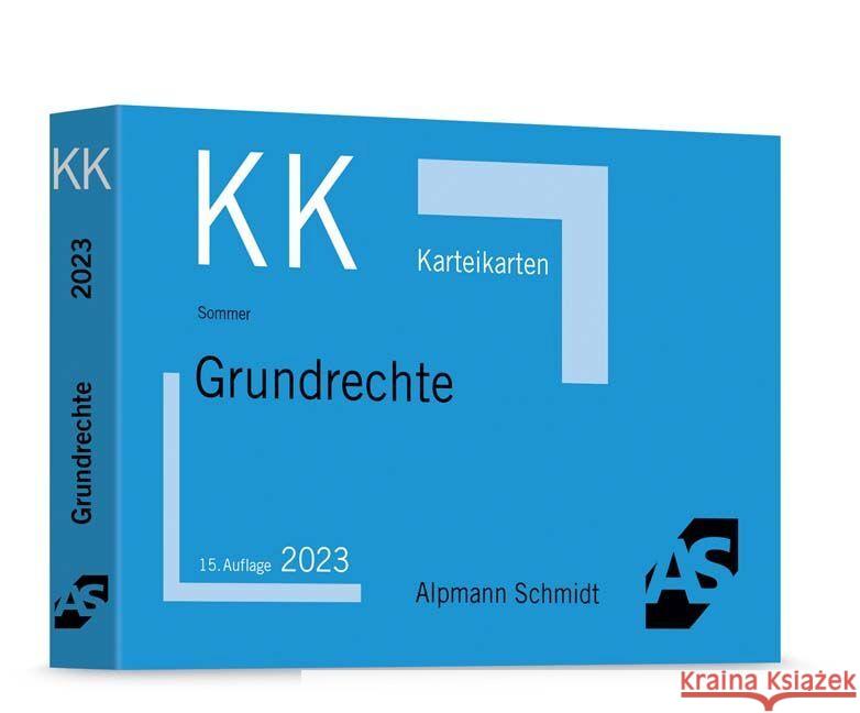 Karteikarten Grundrechte Sommer, Christian 9783867528597 Alpmann und Schmidt - książka