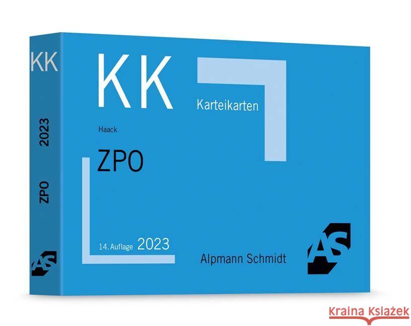 Karteikarten ZPO Haack, Claudia 9783867528757 Alpmann und Schmidt - książka