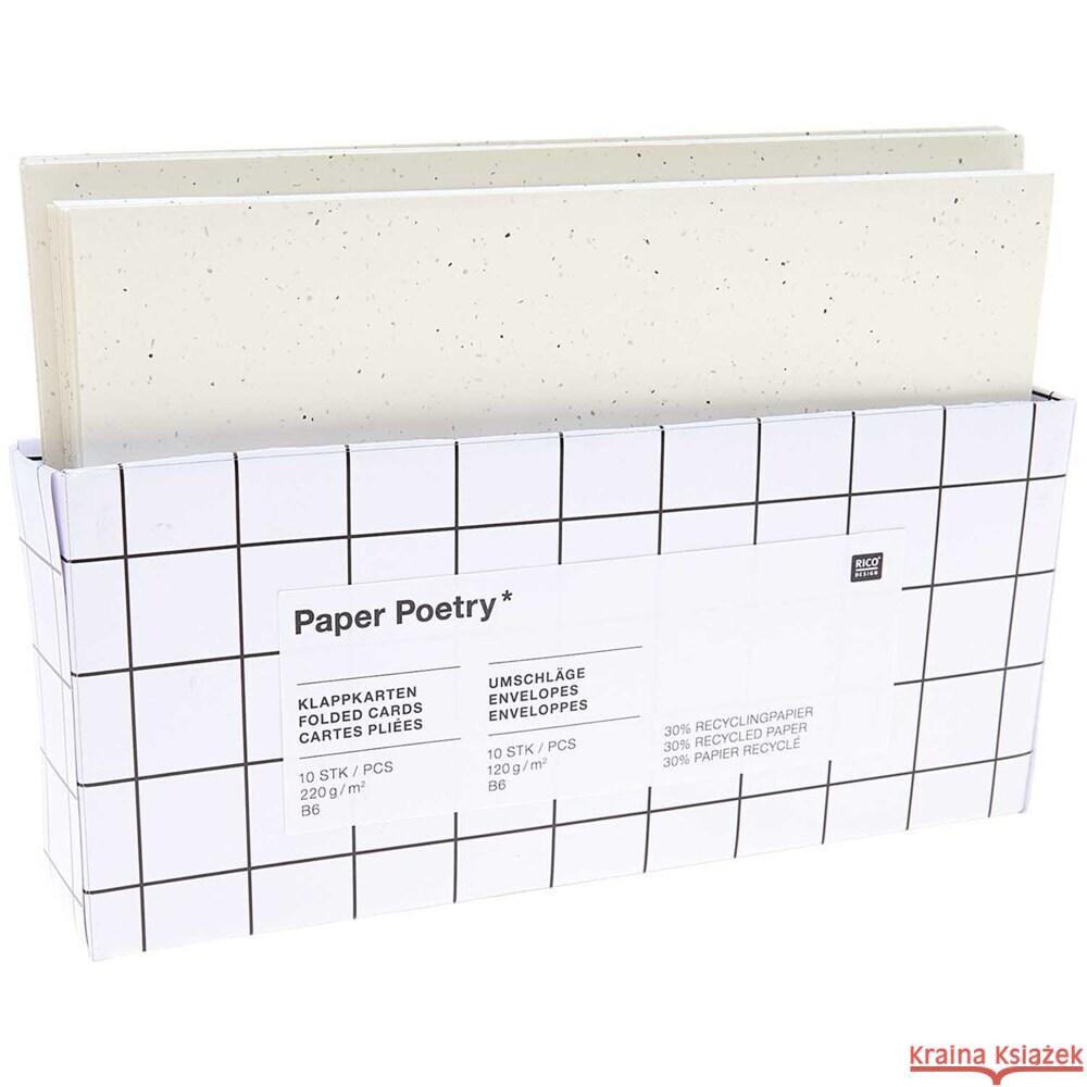 Karten und Umschläge B6, Recyclingpapier elfenbein  4051271409609 RICO-Design tap - książka