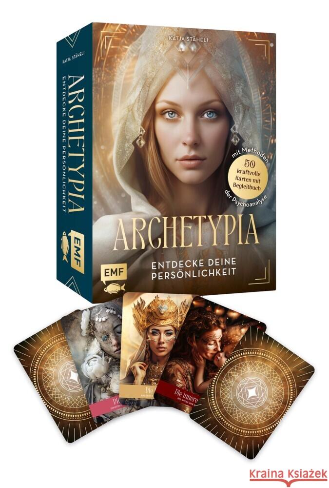 Kartenset: Archetypia - Entdecke deine Persönlichkeit mit den Methoden der Psychoanalyse Stäheli, Katja 9783745929966 Edition Michael Fischer - książka