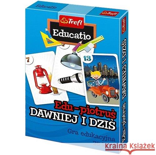 Karty Edu Piotruś - Dawniej i dziś TREFL Praca Zbiorowa 5900511084320 Trefl - książka