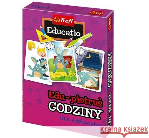 Karty Edu Piotruś - Godziny TREFL Praca Zbiorowa 5900511084313 Trefl - książka