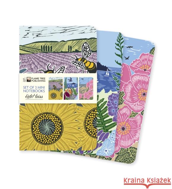 Kate Heiss Set of 3 Mini Notebooks  9781804173060 Flame Tree Publishing - książka