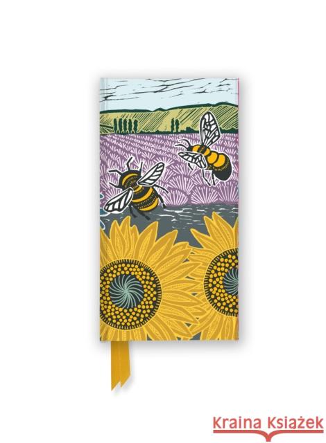 Kate Heiss: Sunflower Fields (Foiled Slimline Journal) Flame Tree Studio 9781835622278 Flame Tree Gift - książka