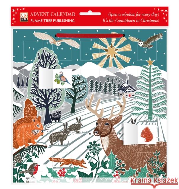 Kate Heiss: Winter Wonderland Advent Calendar (with stickers)  9781835621653 Flame Tree Publishing - książka