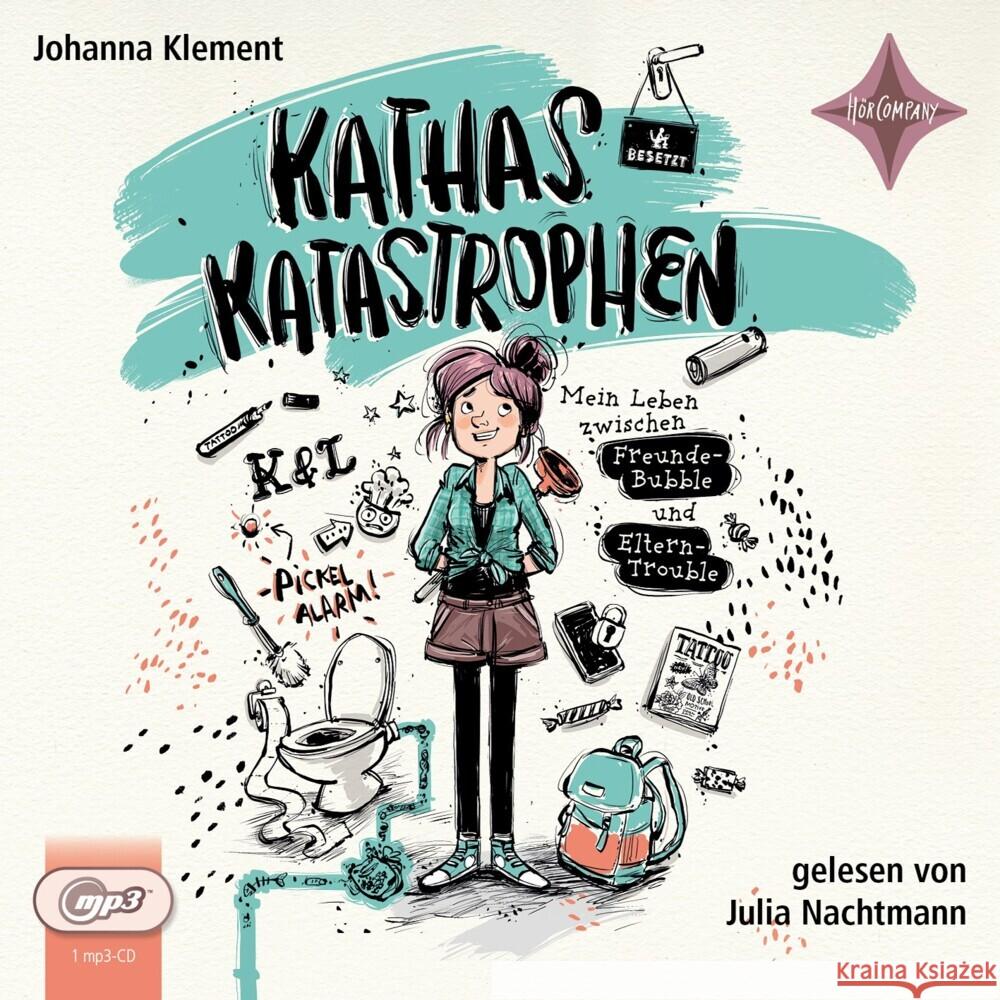 Kathas Katastrophen - Mein Leben zwischen Freunde-Bubble und Eltern-Trouble, 1 Audio-CD, MP3 Klement, Johanna 9783966320689 Hörcompany - książka