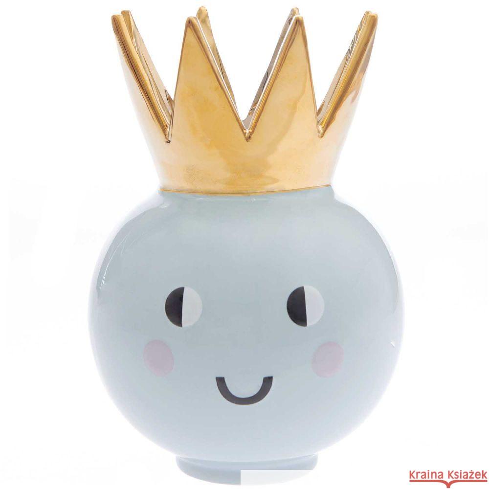 Keramik Vase Krone, blau  4065166014151 RICO-Design tap - książka