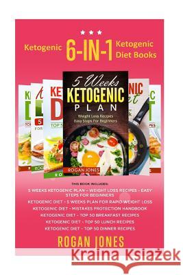 Ketogenic: 6-in-1 Box Set Ketogenic Diet Books Jones, Rogan 9781542778176 Createspace Independent Publishing Platform - książka