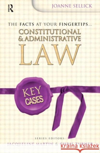 Key Cases: Constitutional and Administrative Law Joanne Sellick 9780340947050  - książka