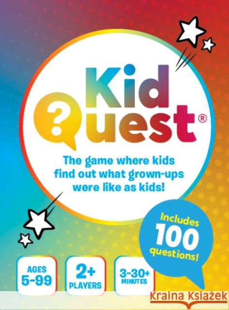 KidQuest: The game where kids find out what grown-ups were like as kids! Everest van der Zwan 9781797231334 Chronicle Books - książka