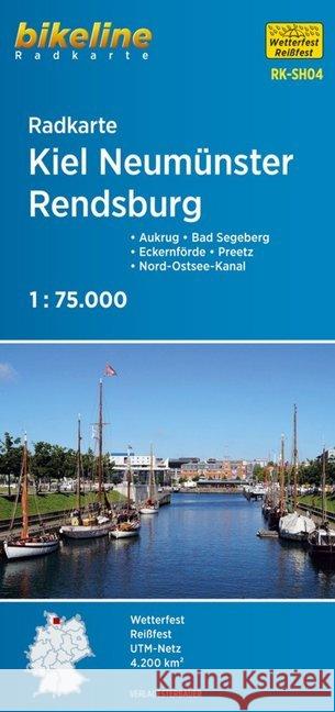 Kiel Neumunster Rendesburg Cycle Map: 2018  9783850005937 Verlag Esterbauer - książka