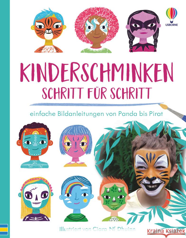 Kinderschminken - Schritt für Schritt Wheatley, Abigail 9781789416206 Usborne Verlag - książka