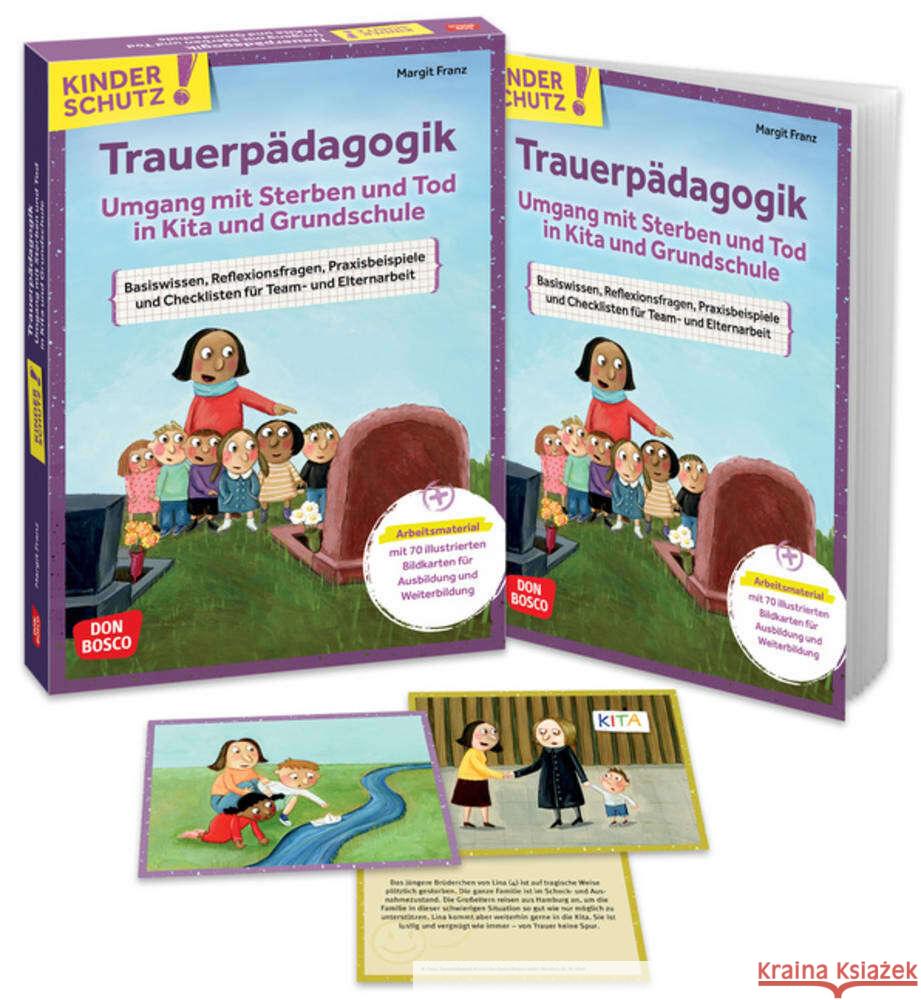 Kinderschutz: Trauerpädagogik Umgang mit Sterben und Tod in Kita und Grundschule, m. 1 Beilage Franz, Margit 9783769825718 Don Bosco Medien - książka